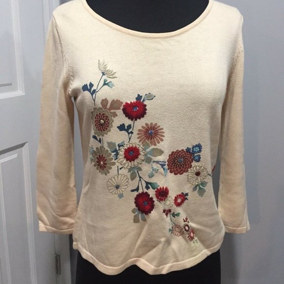 Kate Hill Knit Long Sleeve Small, Scoop Neck - Picture 1 of 7